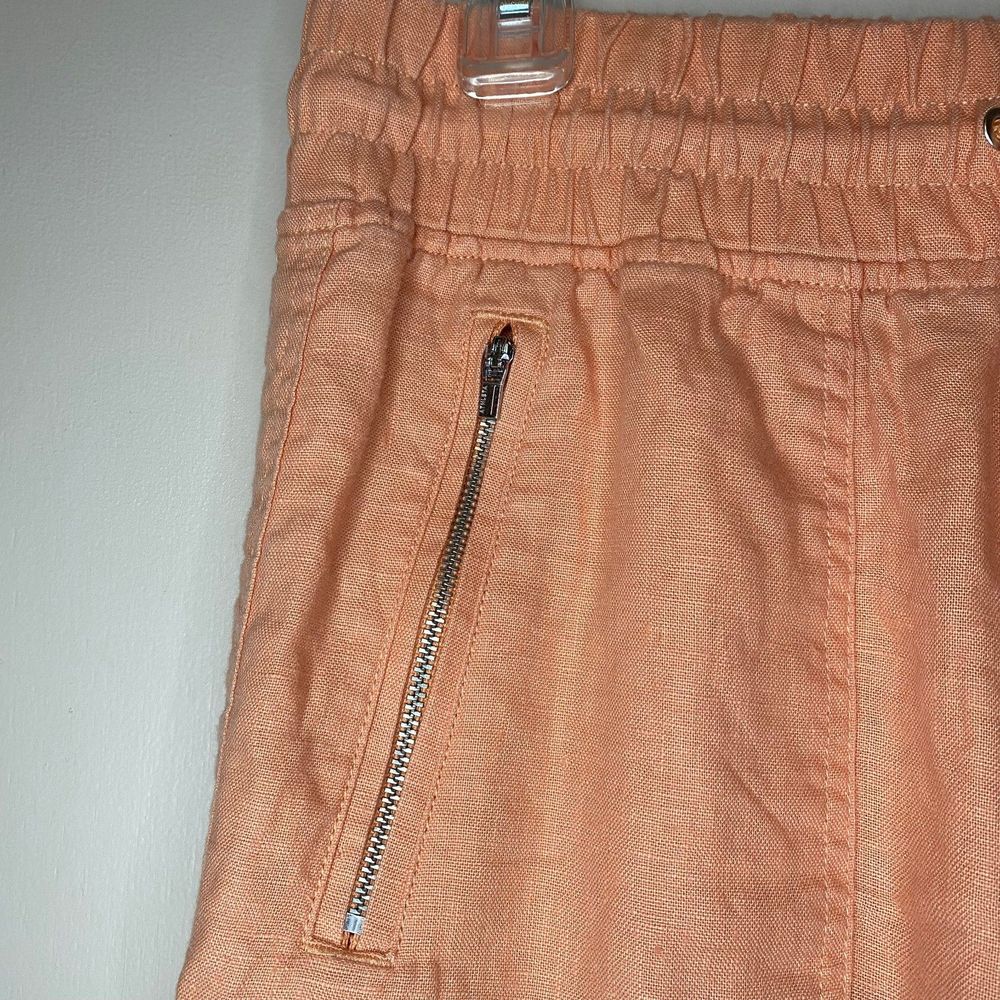 ATHLETA woman's size 10 Cabo linen peach drawstring jogger lightweight pants - Picture 9 of 13
